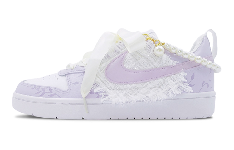 Buy [定制鞋] 耐克 Court Borough Low 2 '紫绸珍珠' BQ5448-100(Team68-女款小香风温柔紫）