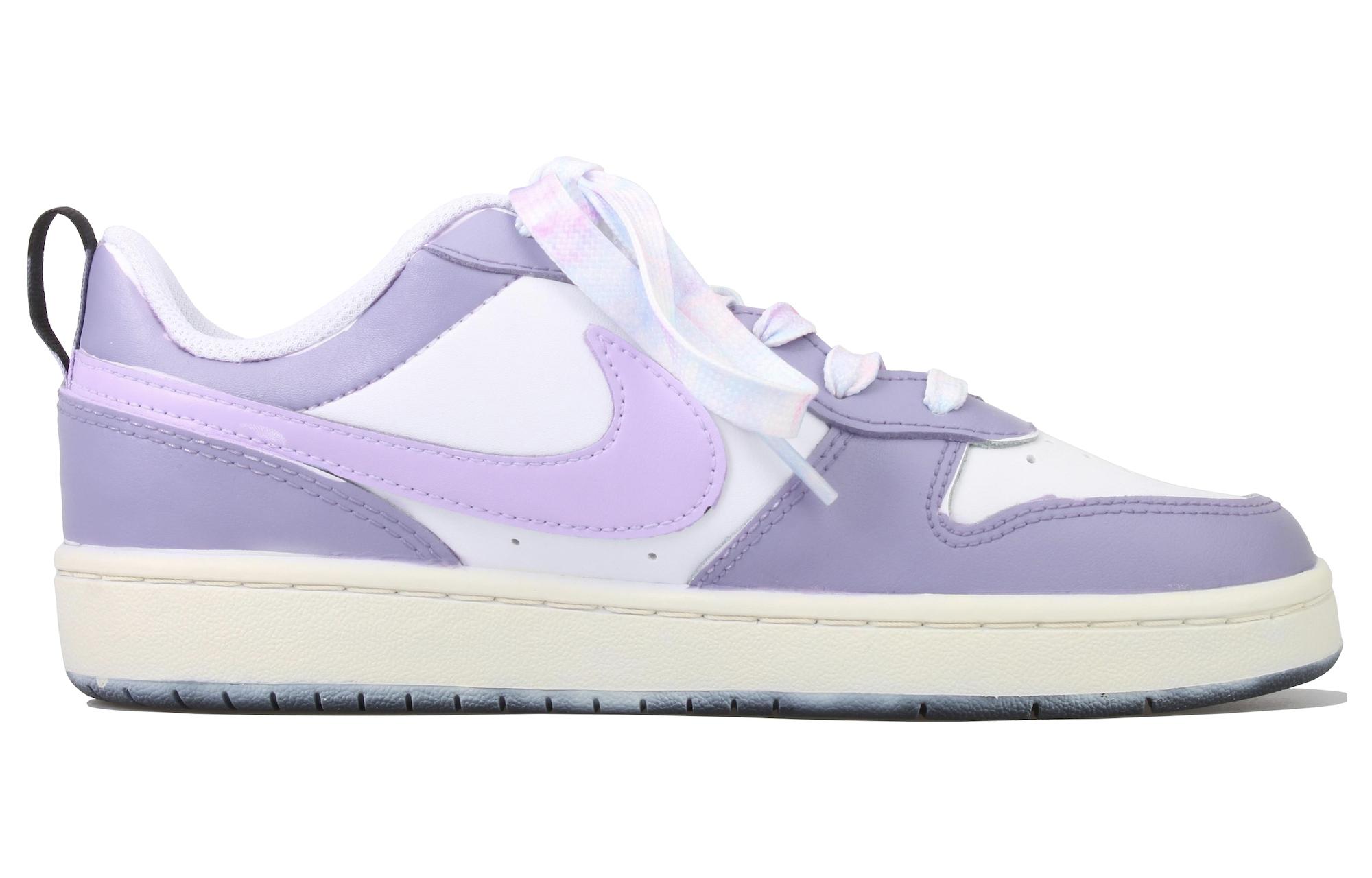 Order [Kasut Custom] Nike Court Borough Low 2 'Ubi Keledek Ungu' BQ5448-104(Team33-紫薯芋紫-女款-紫白）