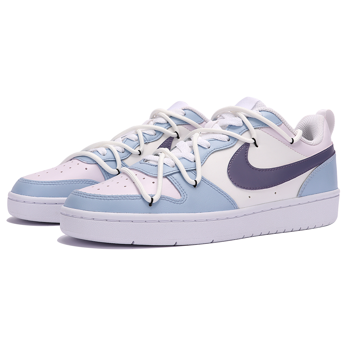 Lookbook 【カスタムシューズ】ナイキ コートボロー LOW 2 '清廉唯 解体' BQ5448-100(TeamThree-青莲宇-蓝紫)