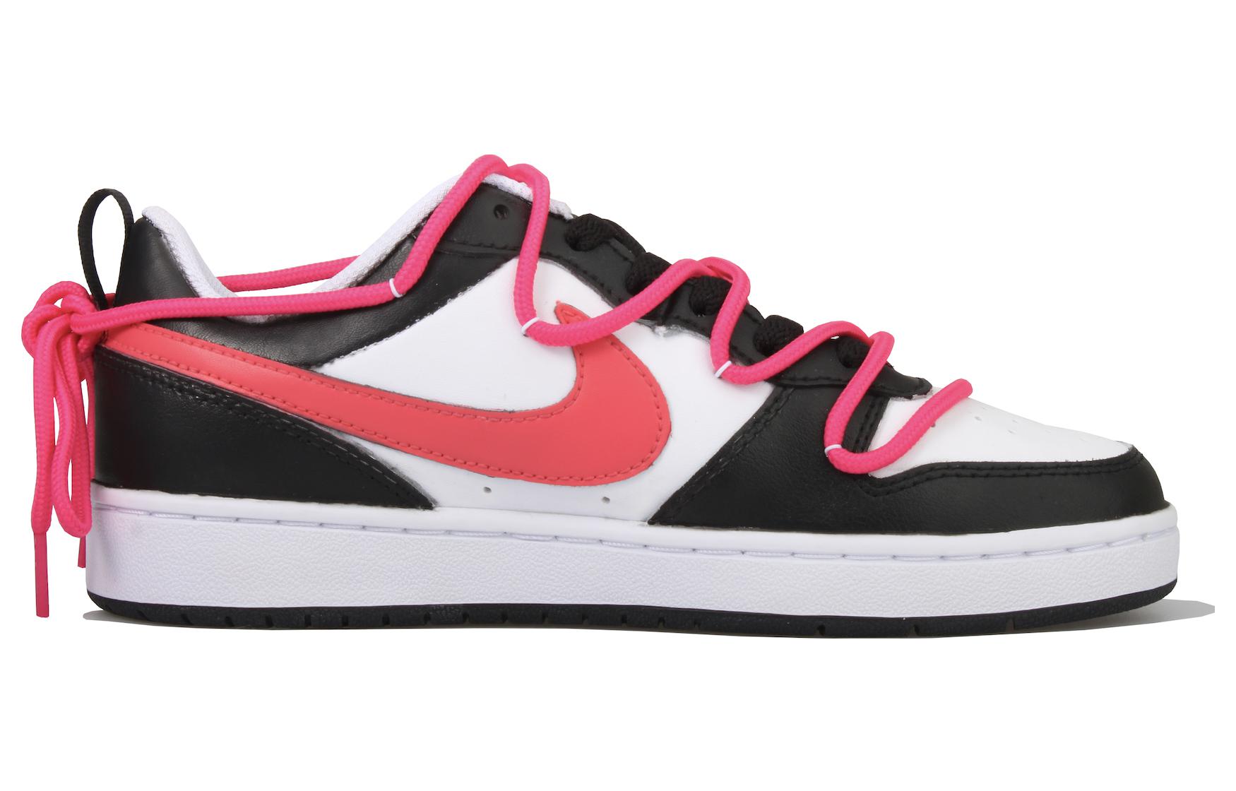 Order [定制鞋] 耐克Court Borough Low 2 '覆盆莓粉' BQ5448-104(Team33-树莓粉-女款-黑粉）