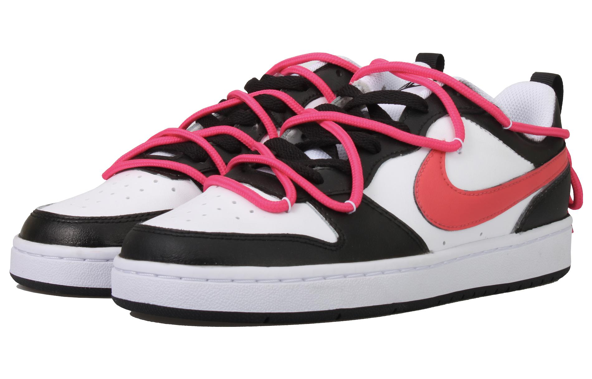 Lookbook [定制鞋] 耐克Court Borough Low 2 '覆盆莓粉' BQ5448-104(Team33-树莓粉-女款-黑粉）