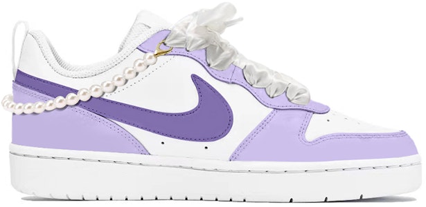 ナイキ コートバーロウ ロー 2 'レトロ パール スター デラックス' カスタムシューズ BQ5448-100(TeamY-女款复古星黛露紫白) Order ナイキ コートバーロウ ロー 2 'レトロ パール スター デラックス' カスタムシューズ BQ5448-100(TeamY-女款复古星黛露紫白)