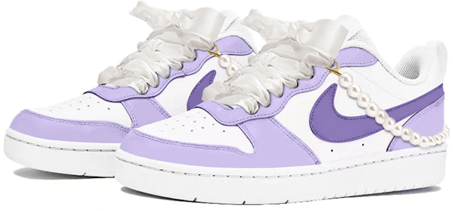 ナイキ コートバーロウ ロー 2 'レトロ パール スター デラックス' カスタムシューズ BQ5448-100(TeamY-女款复古星黛露紫白) Lookbook ナイキ コートバーロウ ロー 2 'レトロ パール スター デラックス' カスタムシューズ BQ5448-100(TeamY-女款复古星黛露紫白)