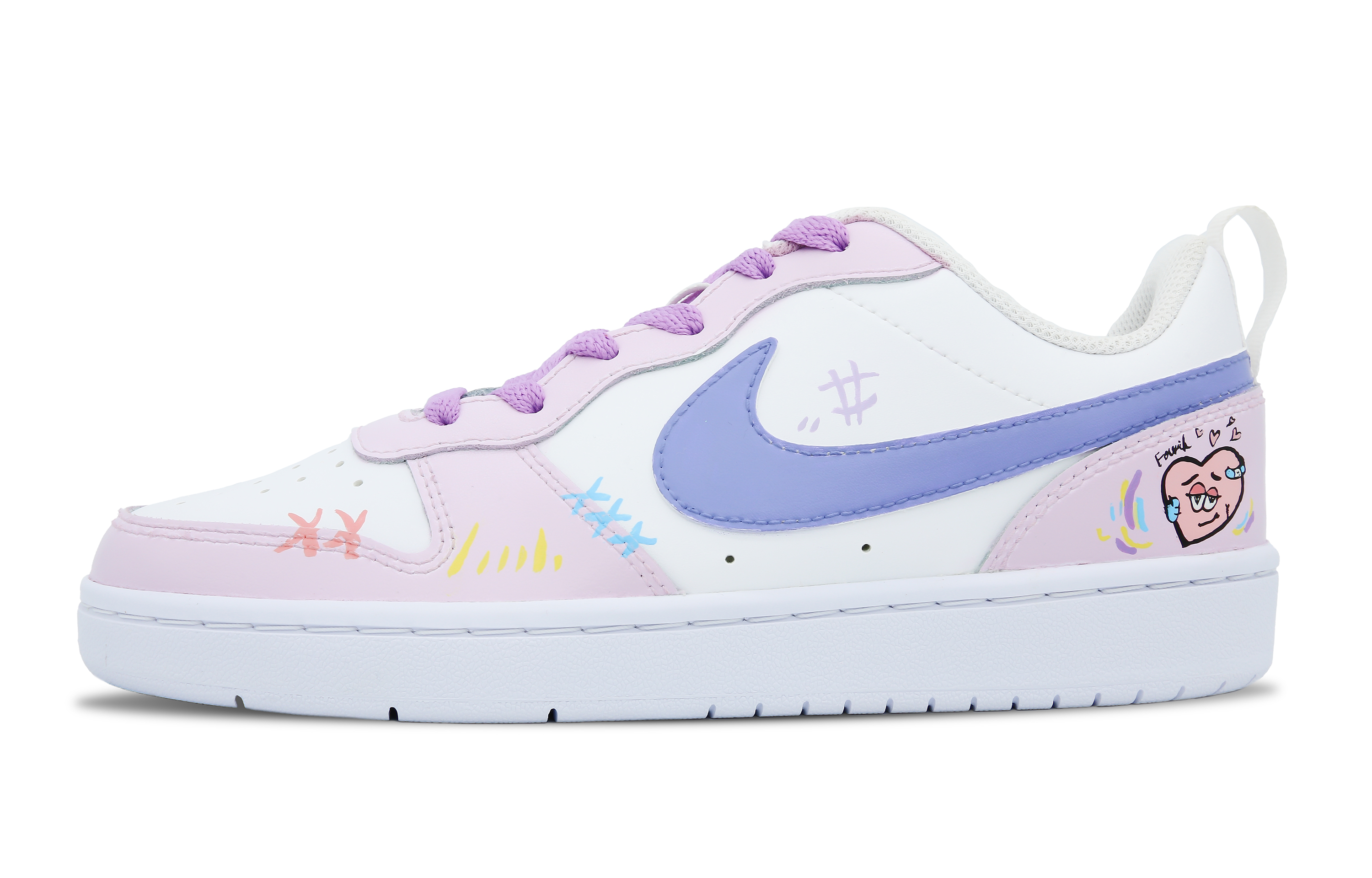 [Custom Shoes] Nike Court Borough Low 2 'Ripple Heart' 圖 2