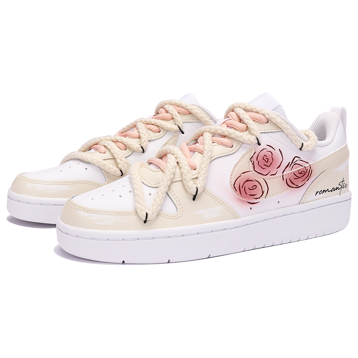 Lookbook Zapatillas Nike Court Borough Low 2 'Encuentro Romántico Rosa' BQ5448-100(TeamThree-浪漫邂逅SBOX)