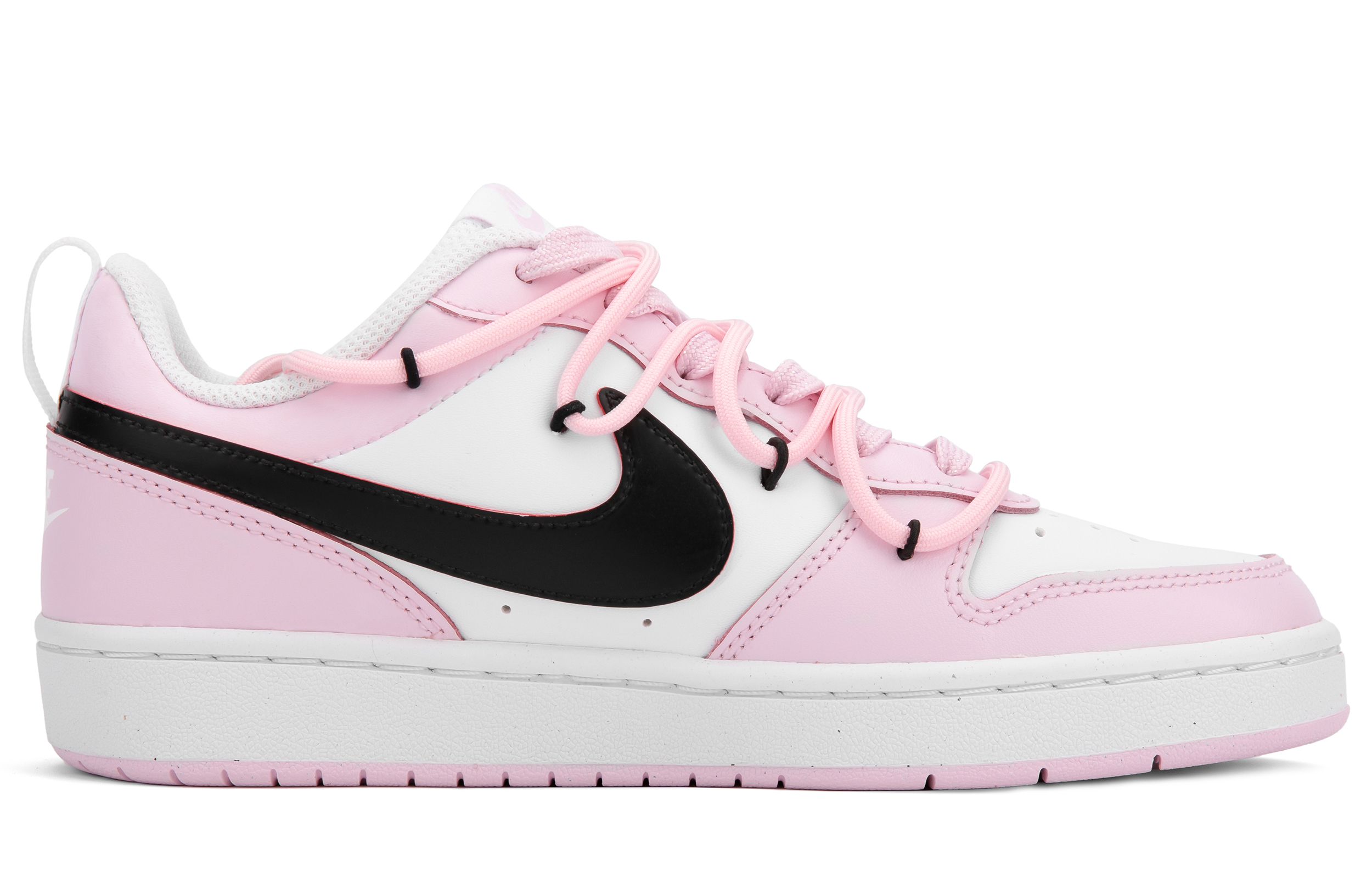 Lookbook 나이키 코트 보로우 로우 2 '로맨틱 블랙 핑크' (커스텀) DQ0492-100(Team18-浪漫恋曲)