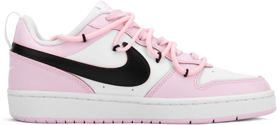 【定製球鞋】Nike Court Borough Low 2 浪漫戀曲 手繪 少女風 裝飾 解構 百搭 低筒 板鞋 GS 黑粉 Lookbook 【定製球鞋】Nike Court Borough Low 2 浪漫戀曲 手繪 少女風 裝飾 解構 百搭 低筒 板鞋 GS 黑粉