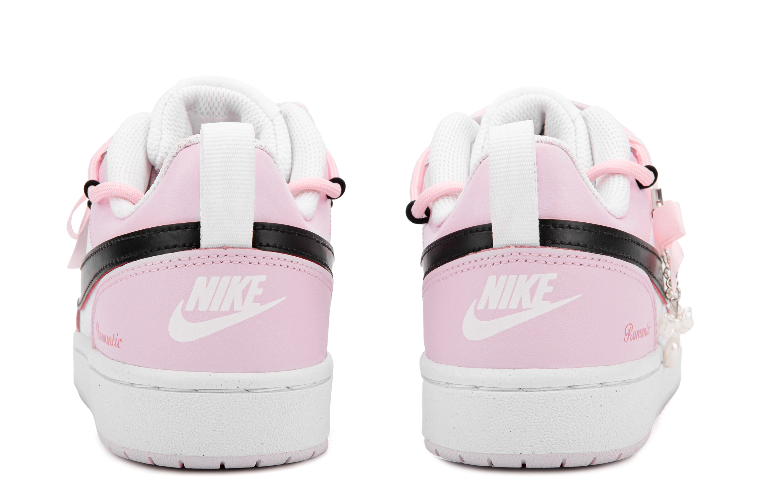 Purchase 나이키 코트 보로우 로우 2 '로맨틱 블랙 핑크' (커스텀) DQ0492-100(Team18-浪漫恋曲)