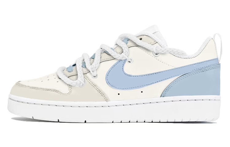 Buy [Zapatos Personalizados] Nike Court Borough Low 2 'Sea Salt Milk Blue' BQ5448-100(TeamY-女款海盐牛奶冰米奶蓝)