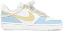 Order 【訂製球鞋】 Nike Court Borough Low 2 復古珍珠 海鹽芒果冰 油畫風 絲綢 低筒 板鞋 GS 米藍黃