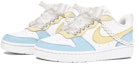 Lookbook 【訂製球鞋】 Nike Court Borough Low 2 復古珍珠 海鹽芒果冰 油畫風 絲綢 低筒 板鞋 GS 米藍黃