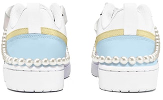 【訂製球鞋】 Nike Court Borough Low 2 復古珍珠 海鹽芒果冰 油畫風 絲綢 低筒 板鞋 GS 米藍黃 Shop 【訂製球鞋】 Nike Court Borough Low 2 復古珍珠 海鹽芒果冰 油畫風 絲綢 低筒 板鞋 GS 米藍黃