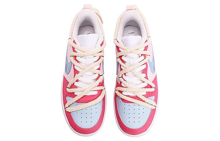 Shop [Zapatillas Personalizadas] Nike Court Borough Low 2 'Sea Salt Rose' BQ5448-100(TeamThree-女款海盐玫瑰玫红)