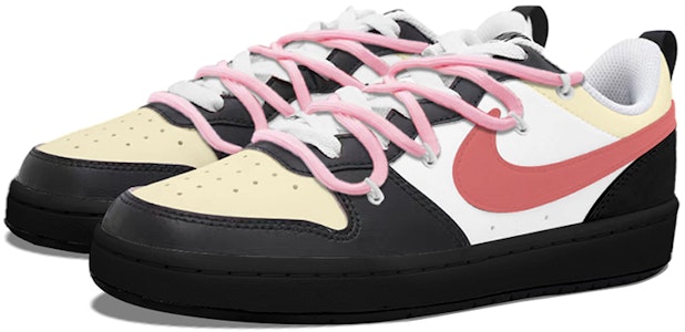 ナイキ コート バラウ ロー 2「渋谷 Y2K ピンク ブラック」カスタムシューズ BQ5448-104(TeamY-女款涩谷辣妹粉黑) Lookbook ナイキ コート バラウ ロー 2「渋谷 Y2K ピンク ブラック」カスタムシューズ BQ5448-104(TeamY-女款涩谷辣妹粉黑)