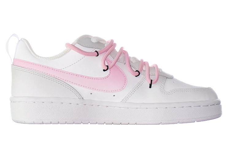 Order [定制鞋] 耐克Court Borough Low 2 '闪耀星渐变' BQ5448-100(Team拾捌-灰粉星星)