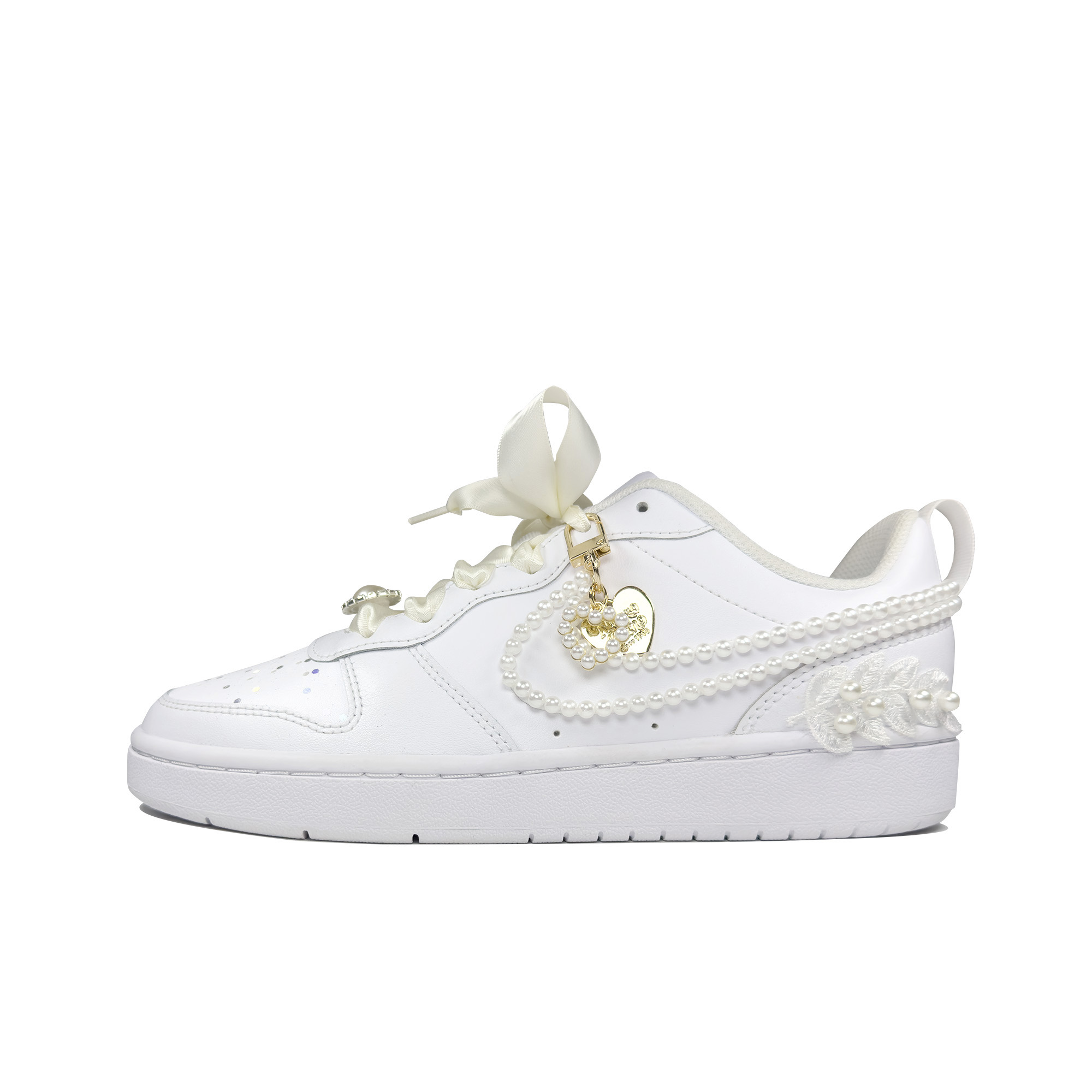 Buy Zapatillas Nike Court Borough Low 2 'Perla de Flores Gemelas' BQ5448-100(Team95-双生花影)