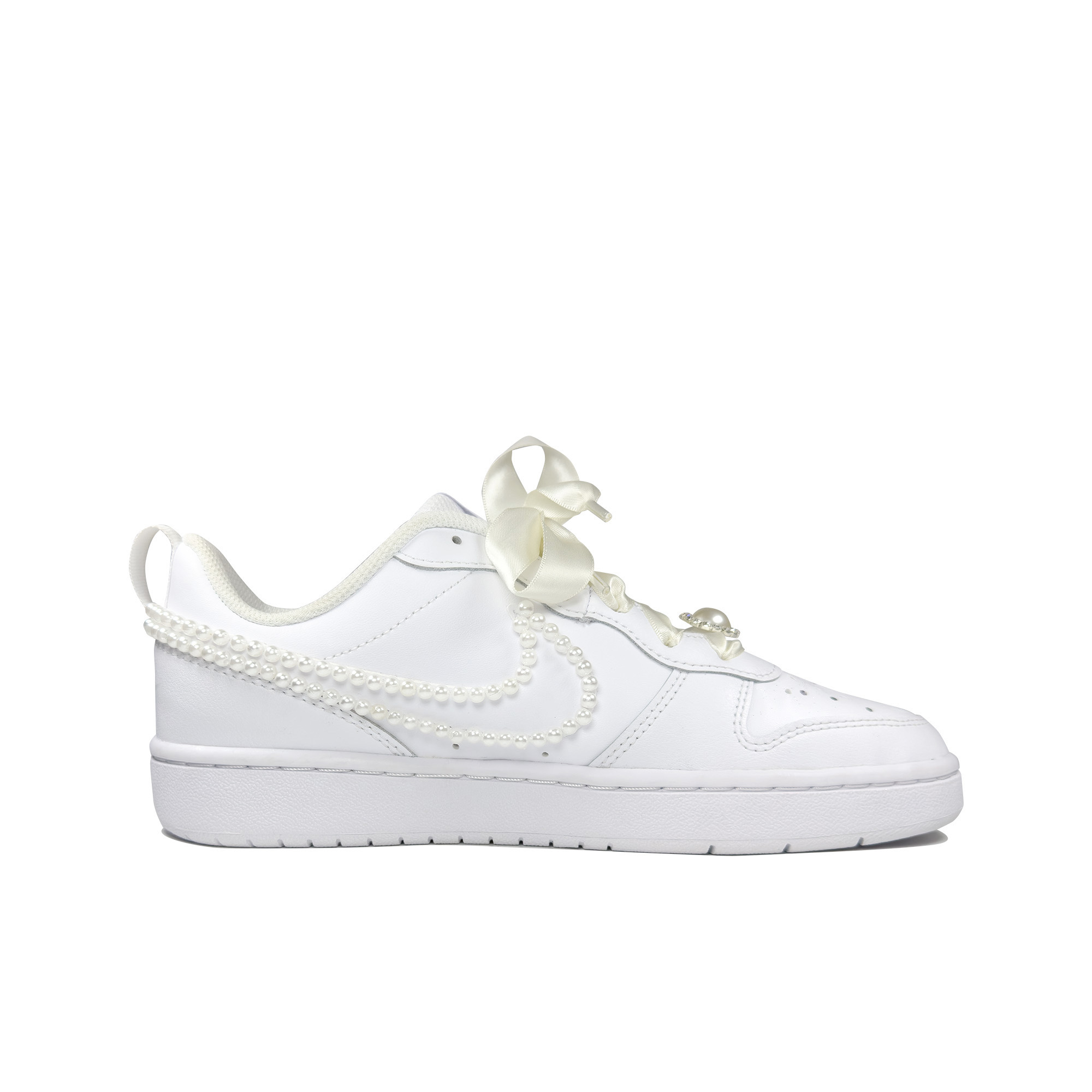 Order Zapatillas Nike Court Borough Low 2 'Perla de Flores Gemelas' BQ5448-100(Team95-双生花影)