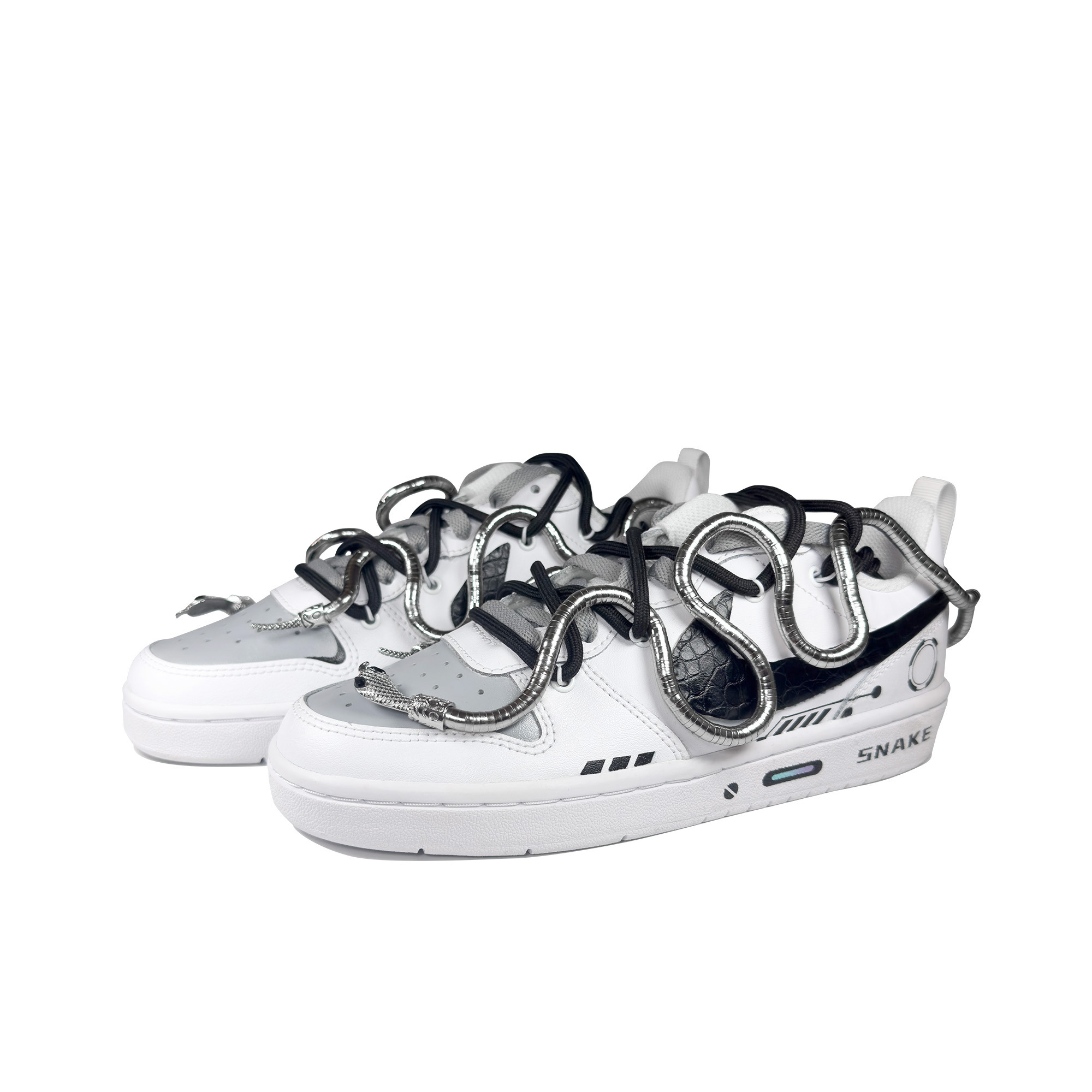 Lookbook Nike Court Borough Low 2 "Serpiente Plateada" BQ5448-100(Team95-电玩银蛇)