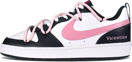 【訂製球鞋】 Nike Court Borough Low 2 煙燻玫瑰 甜辣 俏皮 復古 耐磨 低筒 板鞋 GS 黑粉 Buy 【訂製球鞋】 Nike Court Borough Low 2 煙燻玫瑰 甜辣 俏皮 復古 耐磨 低筒 板鞋 GS 黑粉