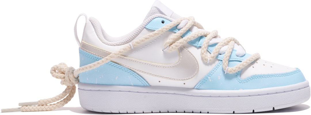 【定制球鞋】Nike Court Borough Low 2 CS 雪花 聖誕主題 特殊鞋盒 低筒 板鞋 GS 藍白 Order 【定制球鞋】Nike Court Borough Low 2 CS 雪花 聖誕主題 特殊鞋盒 低筒 板鞋 GS 藍白