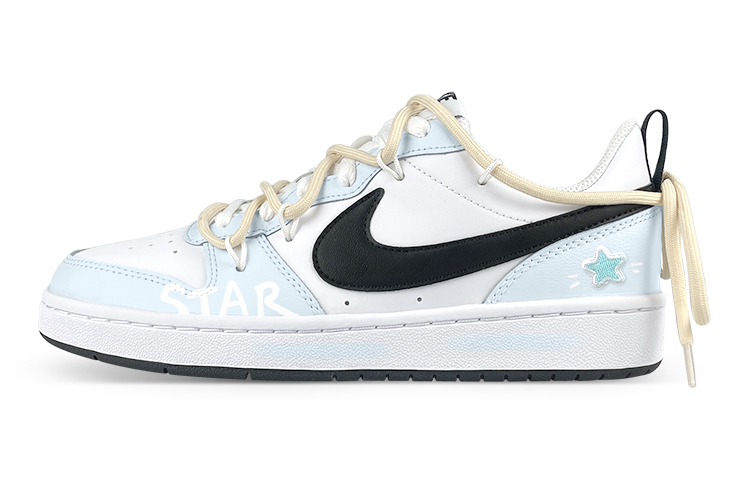 [Custom Shoes] Nike Court Borough Low 2 'Star Deconstructed Black White ...