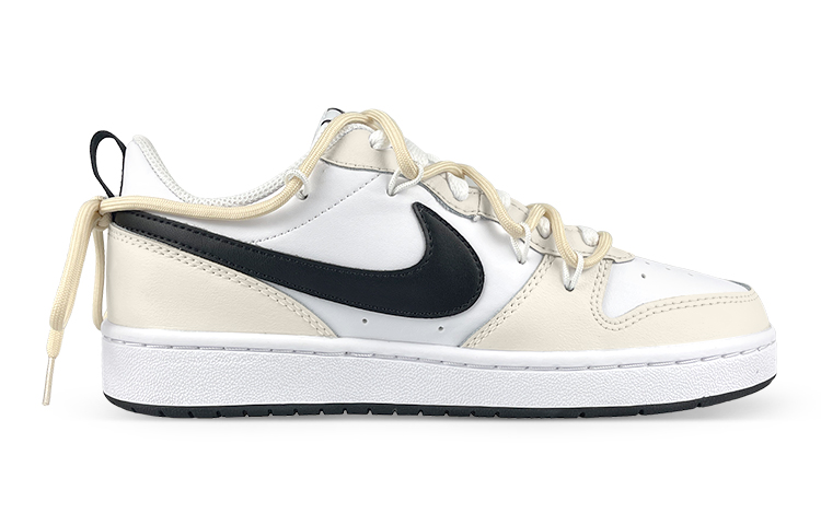 Order [Sepatu Custom] Nike Court Borough Low 2 'Star Patch Hitam Putih Kuning' BQ5448-104(Team99-女CB黄星贴布解)