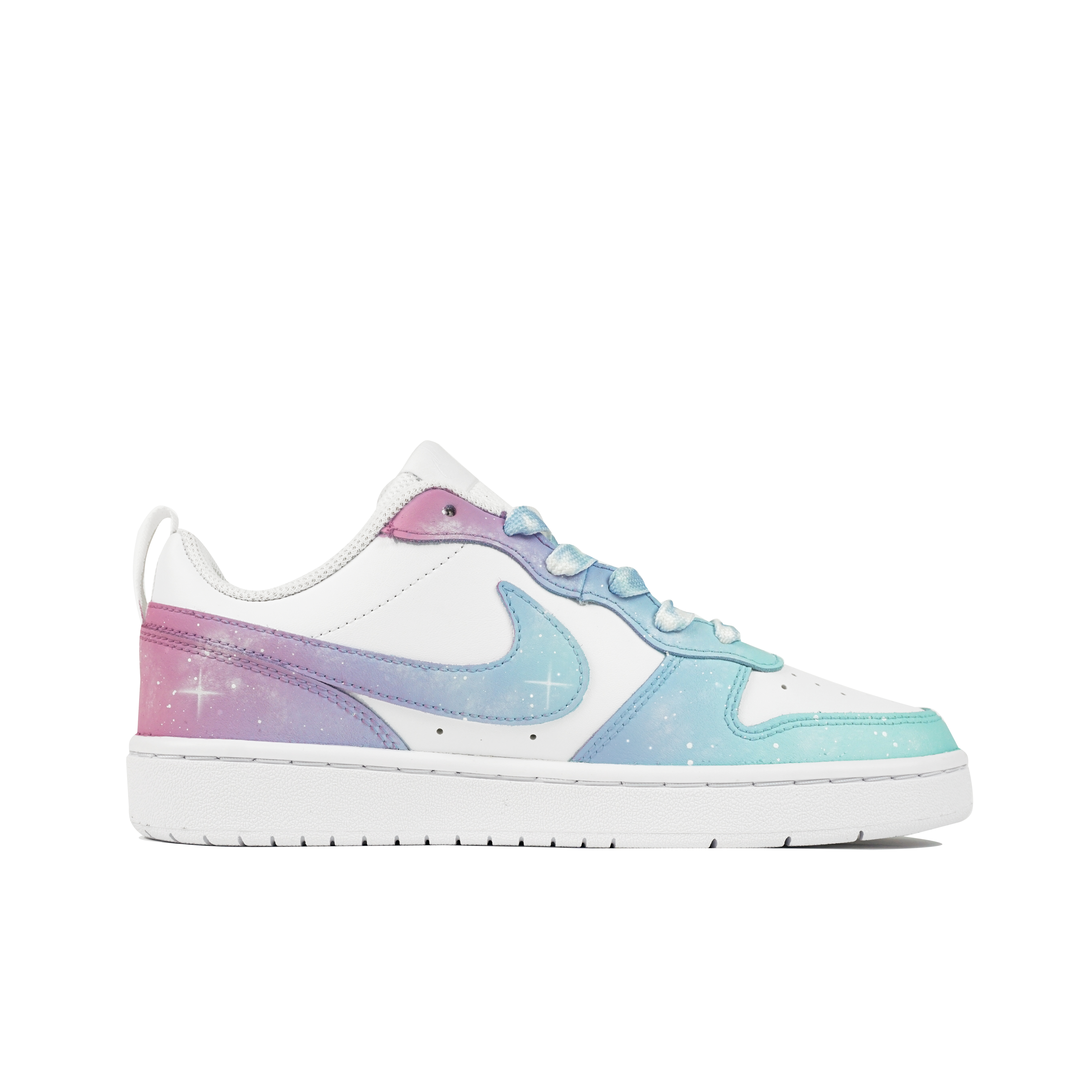 Order [Sneakers Kustom] Nike Court Borough Low 2 'Gradien Pelangi Galaxy Dopamin' BQ5448-100(Team陆-绚烂星空)