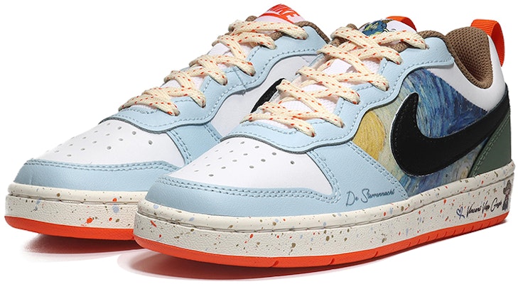 【カスタムシューズ】ナイキ コート バロウ ロー 2 '星空ブルーグラデ' DX6052-101(Team10-油画星空女白蓝QD) Lookbook 【カスタムシューズ】ナイキ コート バロウ ロー 2 '星空ブルーグラデ' DX6052-101(Team10-油画星空女白蓝QD)