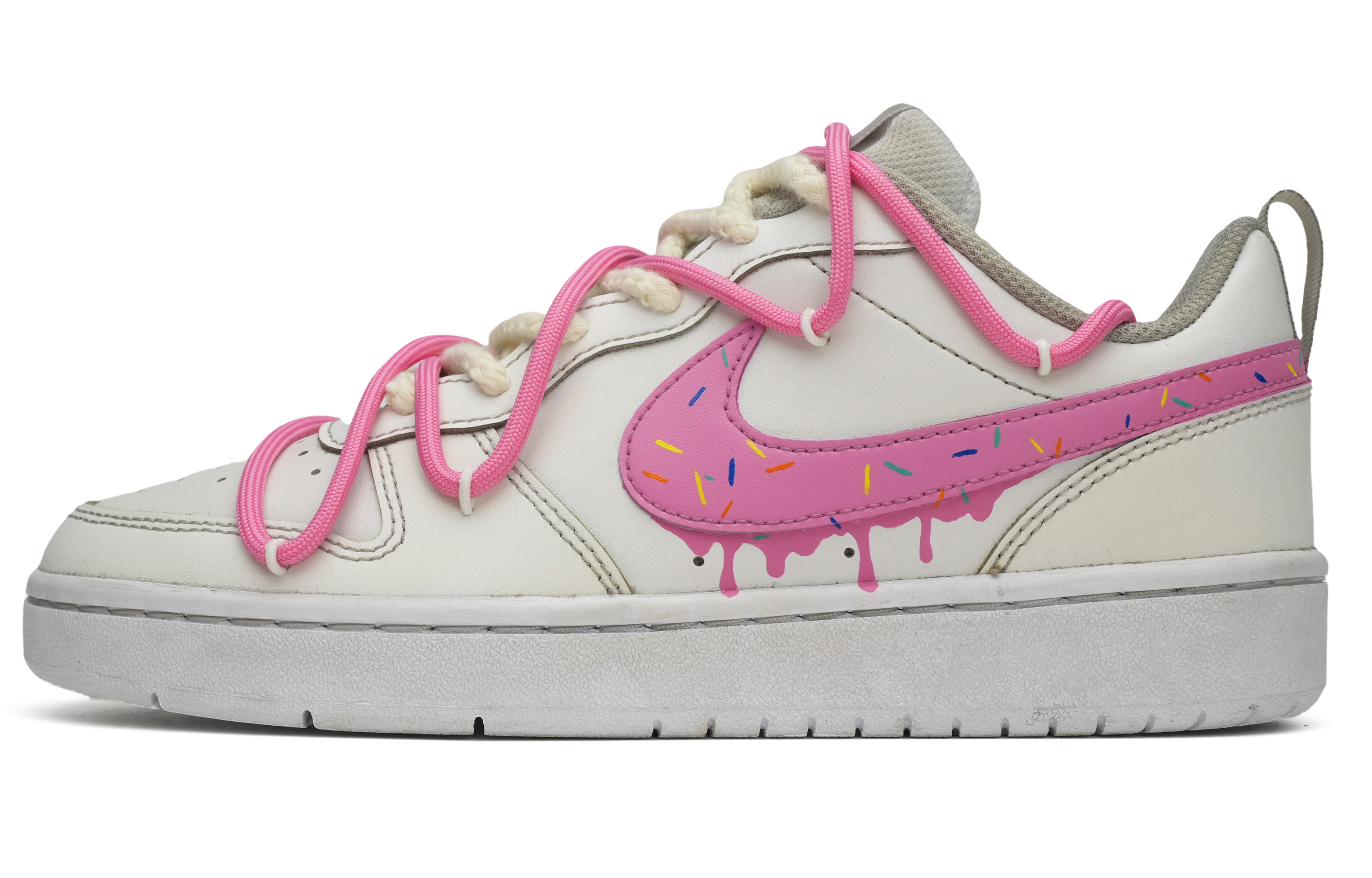 Buy [Zapatillas Personalizadas] Nike Court Borough Low 2 'Donut de Fresa' BQ5448-100(Team35--冰淇淋）