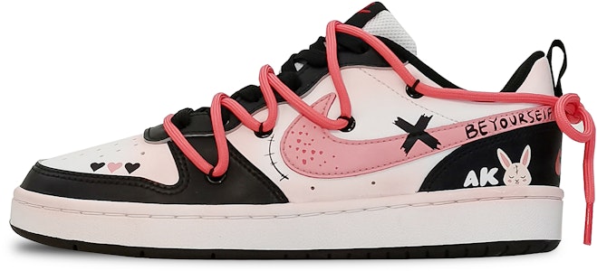 ナイキ コート バーロウ Low 2 "苺うさぎ" (ブラック/ピンク) BQ5448-110(TeamEight-女款草莓兔解构) Buy ナイキ コート バーロウ Low 2 "苺うさぎ" (ブラック/ピンク) BQ5448-110(TeamEight-女款草莓兔解构)