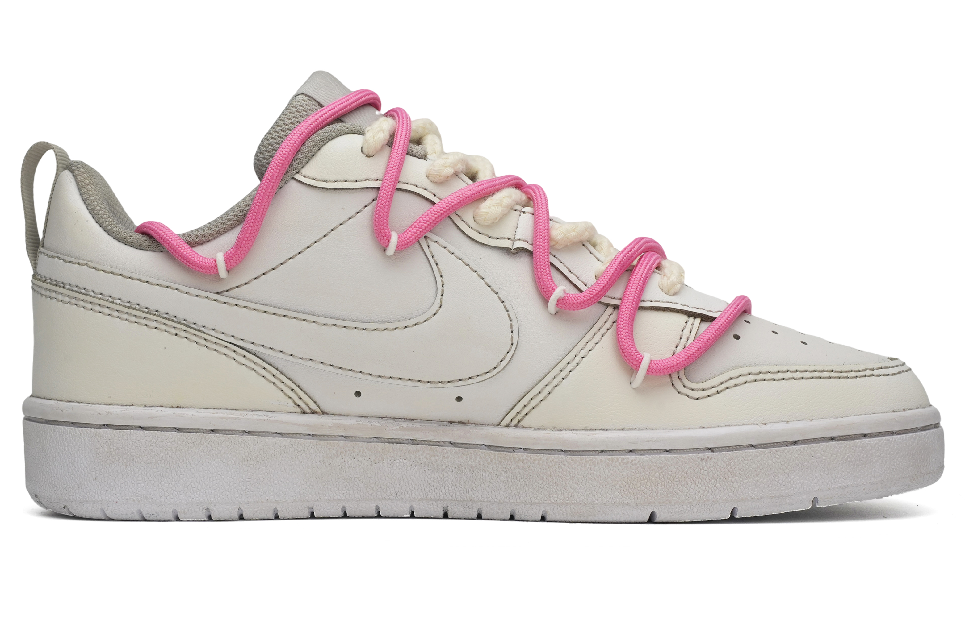 Lookbook [Zapatillas Personalizadas] Nike Court Borough Low 2 'Donut de Fresa' BQ5448-100(Team35--冰淇淋）