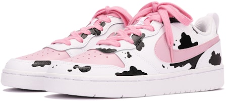 【客製球鞋】Nike Court Borough Low 2 草莓奶牛 少女 百搭 低筒 板鞋 GS 黑白粉 Lookbook 【客製球鞋】Nike Court Borough Low 2 草莓奶牛 少女 百搭 低筒 板鞋 GS 黑白粉