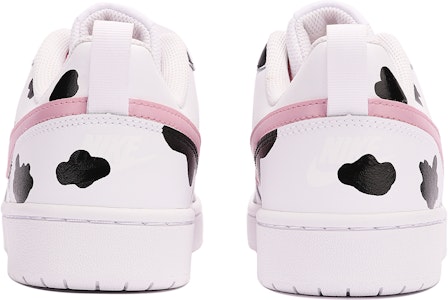 【客製球鞋】Nike Court Borough Low 2 草莓奶牛 少女 百搭 低筒 板鞋 GS 黑白粉 Shop 【客製球鞋】Nike Court Borough Low 2 草莓奶牛 少女 百搭 低筒 板鞋 GS 黑白粉