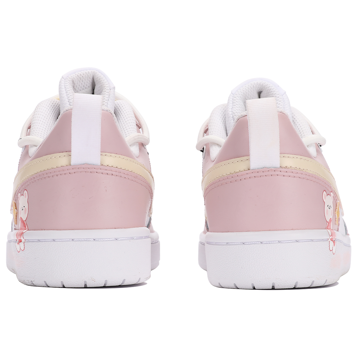 Purchase [Sepatu Kustom] Nike Court Borough Low 2 'Strawberry Bear Pink Putih' BQ5448-100(TeamThree-草莓小熊粉白)