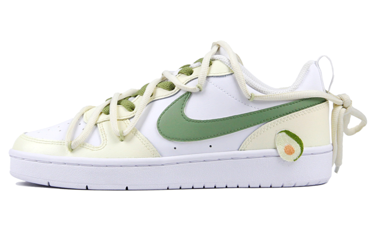 Order [Sepatu Custom] Nike Court Borough Low 2 'Alpukat Musim Panas - Putih Hijau' BQ5448-100(TeamJ-夏日牛油果box)