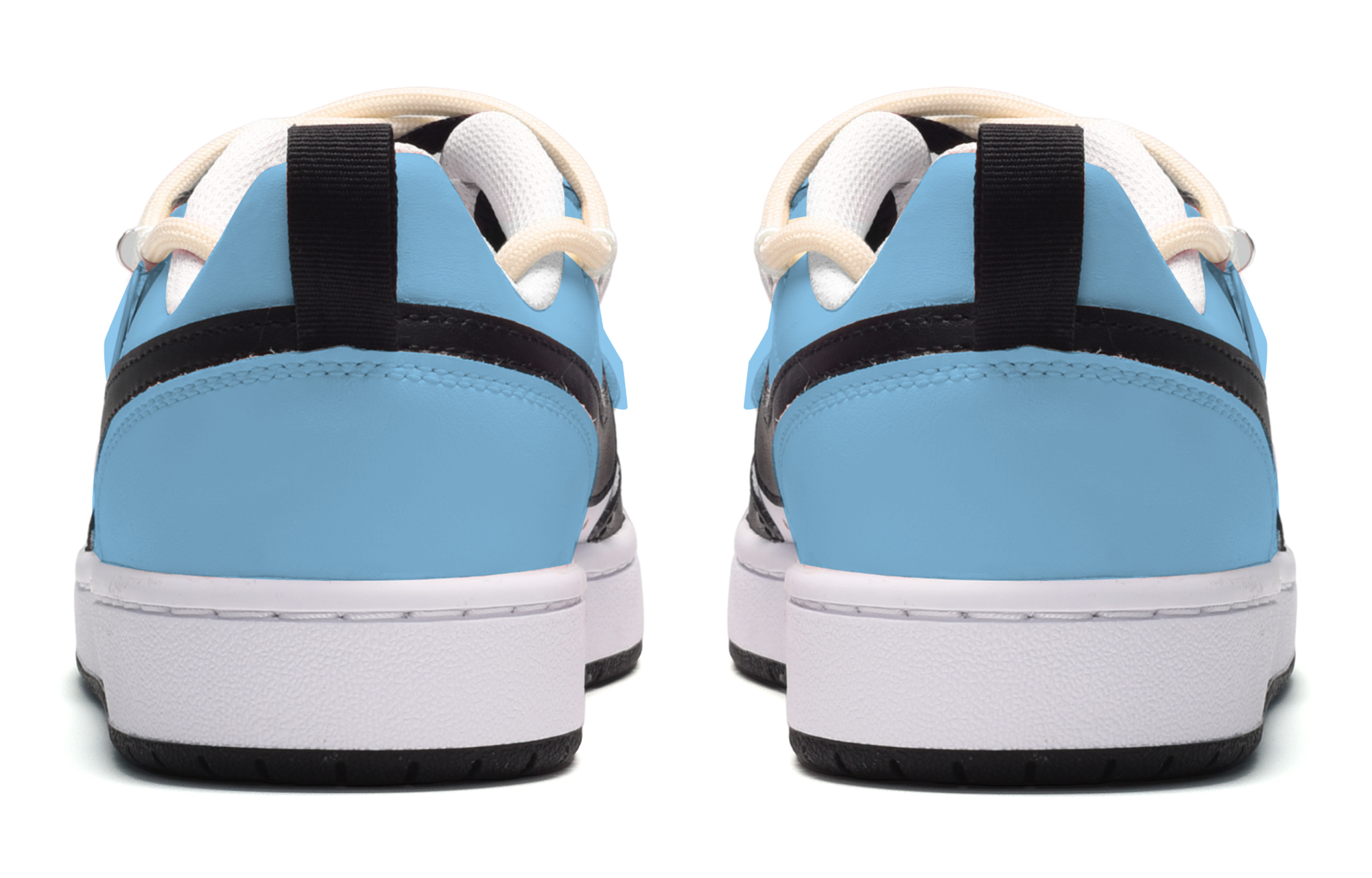 Shop [Sneakers Kustom] Nike Court Borough Low 2 'Summer Breeze Hitam Putih Biru' BQ5448-104(TeamE-女款活力闪电黑白蓝)