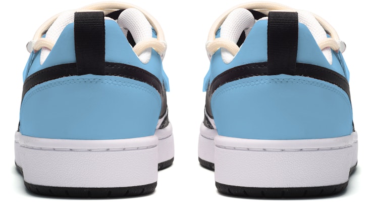 【訂製球鞋】 Nike Court Borough Low 2 夏日清涼 活力閃電 低筒 板鞋 GS 黑白藍 Shop 【訂製球鞋】 Nike Court Borough Low 2 夏日清涼 活力閃電 低筒 板鞋 GS 黑白藍