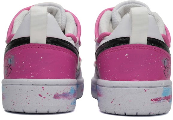 【客製化球鞋】 Nike Court Borough Low 2 夢幻夏日 多巴胺 潑墨塗鴉 低筒 板鞋 GS 粉白 Shop 【客製化球鞋】 Nike Court Borough Low 2 夢幻夏日 多巴胺 潑墨塗鴉 低筒 板鞋 GS 粉白