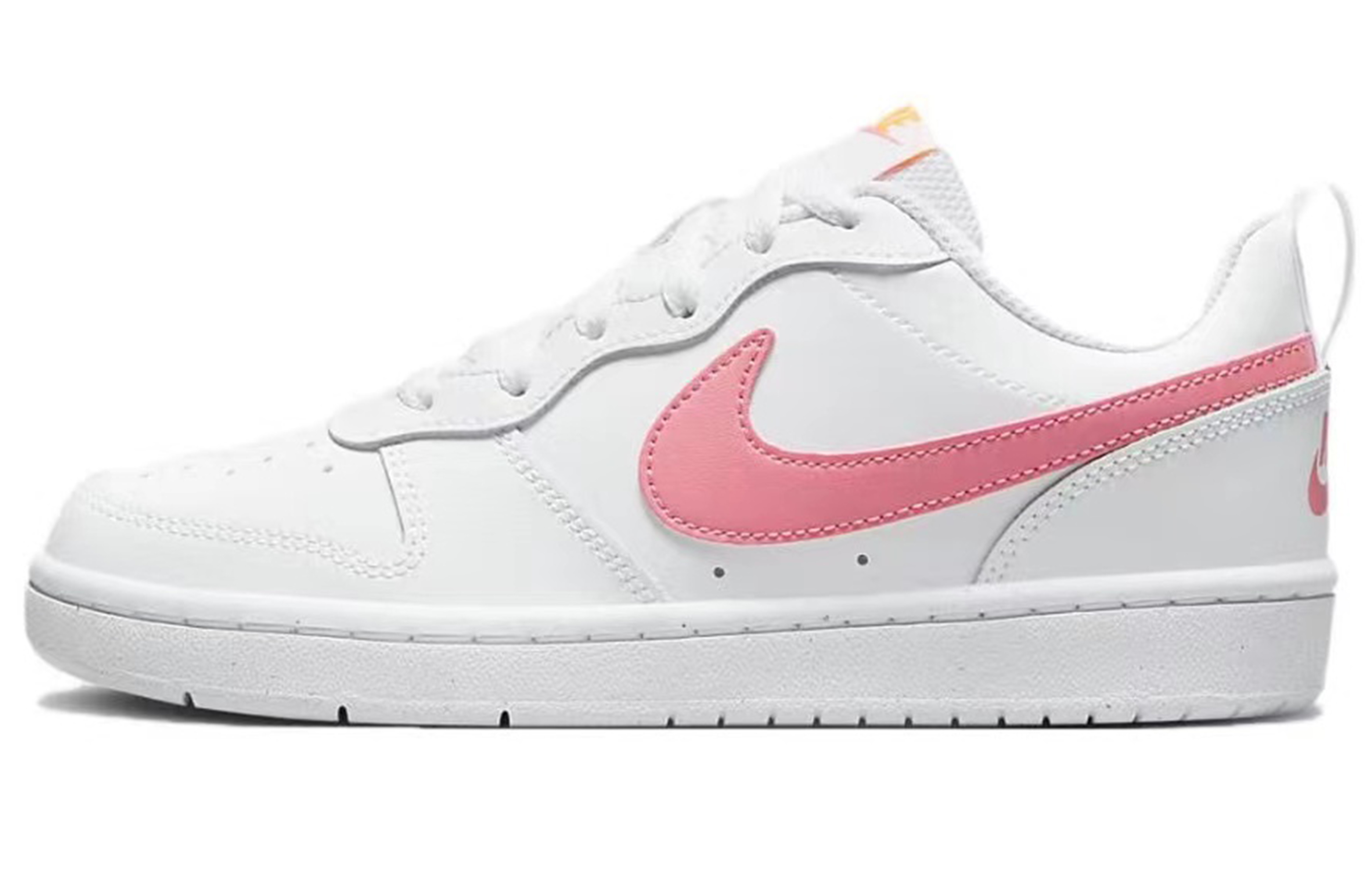 Details for 【客製化球鞋】 Nike Court Borough Low 2 夢幻夏日 多巴胺 潑墨塗鴉 低筒 板鞋 GS 粉白