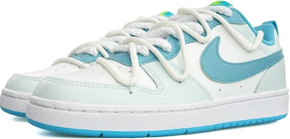 【訂製球鞋】Nike Court Borough Low 2 夏日故事 簡約 清新 減震 解構 低筒 板鞋 GS 白藍 Lookbook 【訂製球鞋】Nike Court Borough Low 2 夏日故事 簡約 清新 減震 解構 低筒 板鞋 GS 白藍