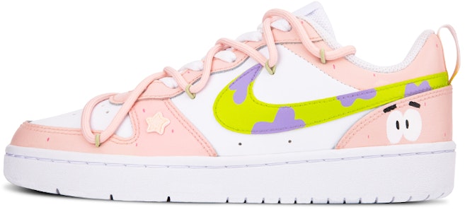 【定制球鞋】Nike Court Borough Low 2 夏日主題 可愛卡通 解構綁帶 低幫 板鞋 GS 粉綠 Buy 【定制球鞋】Nike Court Borough Low 2 夏日主題 可愛卡通 解構綁帶 低幫 板鞋 GS 粉綠