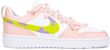 【定制球鞋】Nike Court Borough Low 2 夏日主題 可愛卡通 解構綁帶 低幫 板鞋 GS 粉綠 Order 【定制球鞋】Nike Court Borough Low 2 夏日主題 可愛卡通 解構綁帶 低幫 板鞋 GS 粉綠