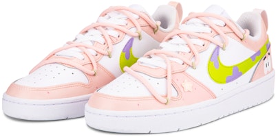 【定制球鞋】Nike Court Borough Low 2 夏日主題 可愛卡通 解構綁帶 低幫 板鞋 GS 粉綠 Lookbook 【定制球鞋】Nike Court Borough Low 2 夏日主題 可愛卡通 解構綁帶 低幫 板鞋 GS 粉綠