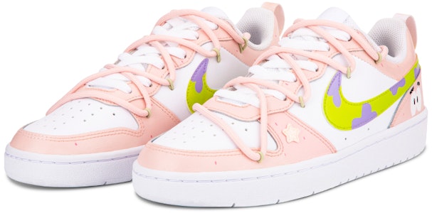 【定制球鞋】Nike Court Borough Low 2 夏日主題 可愛卡通 解構綁帶 低幫 板鞋 GS 粉綠 Lookbook 【定制球鞋】Nike Court Borough Low 2 夏日主題 可愛卡通 解構綁帶 低幫 板鞋 GS 粉綠