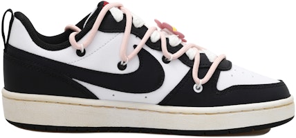 【訂製球鞋】Nike Court Borough Low 2 向日葵 甜美 防滑耐磨 低幫 板鞋 GS 黑白粉 Order 【訂製球鞋】Nike Court Borough Low 2 向日葵 甜美 防滑耐磨 低幫 板鞋 GS 黑白粉