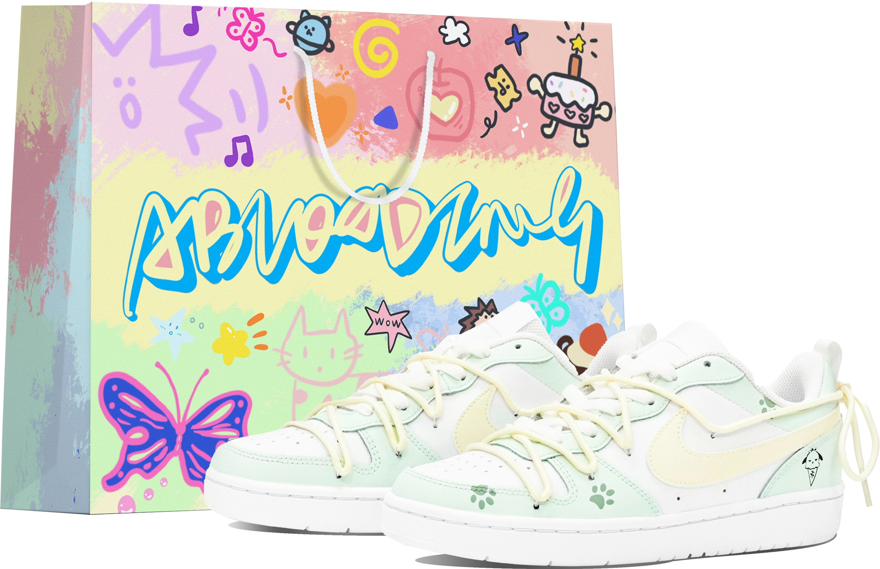 custom-shoes-nike-court-borough-low-2-sweet-cone-puppy-deconstructed-multicolor-bq-5448-100-469048