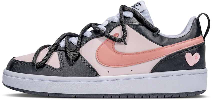 【訂製球鞋】Nike Court Borough Low 2 甜酷芭比 特殊禮盒 簡約 耐磨防滑 低筒 板鞋 GS 黑粉 Order 【訂製球鞋】Nike Court Borough Low 2 甜酷芭比 特殊禮盒 簡約 耐磨防滑 低筒 板鞋 GS 黑粉