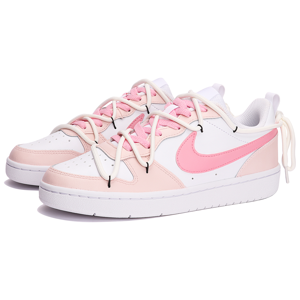 Lookbook 나이키 코트 버로우 로우 2 '스윗 피치 핑크' (커스텀) BQ5448-100(TeamThree-女款甜粉蜜桃粉红)