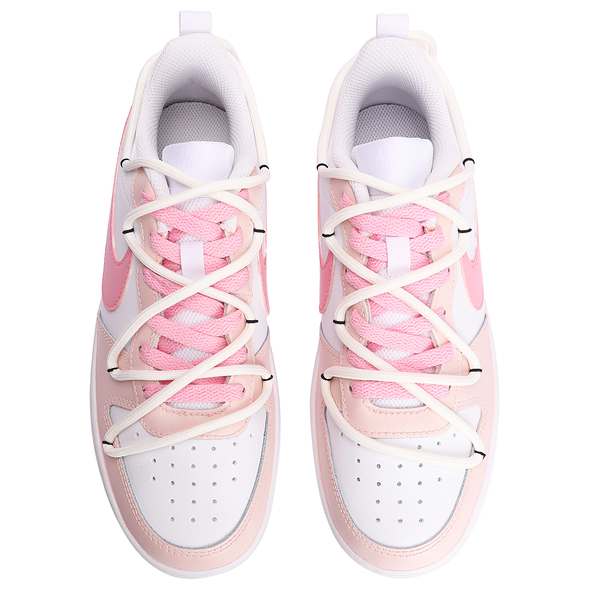 Shop 나이키 코트 버로우 로우 2 '스윗 피치 핑크' (커스텀) BQ5448-100(TeamThree-女款甜粉蜜桃粉红)