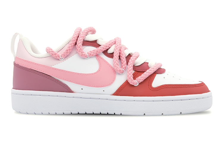 Order [Kasut Custom] Nike Court Borough Low 2 'Sweetheart Pink Putih' BQ5448-100(Team73-甜心教主女款)